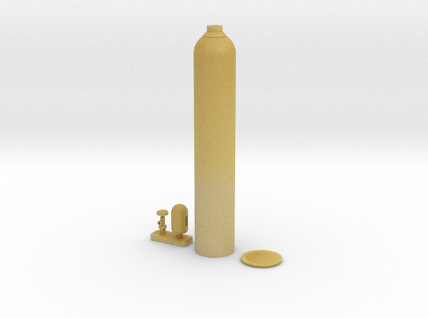 Oxygen Cylinder 1/24 in Tan Fine Detail Plastic