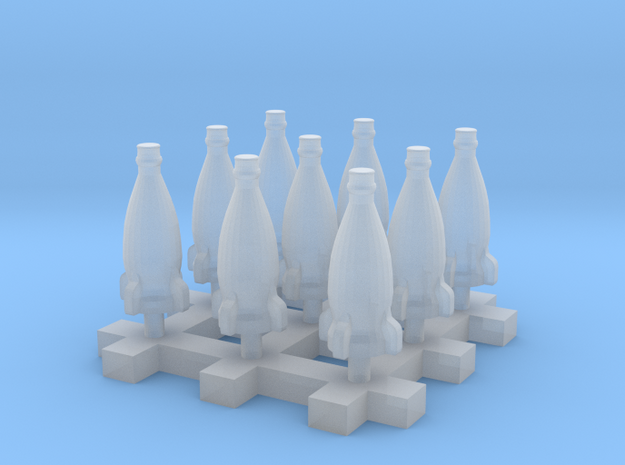 Rocket Bottle 1:24 75mm Scale 20cm 9pcs in Clear Ultra Fine Detail Plastic