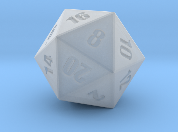 D20 - Simple in Clear Ultra Fine Detail Plastic