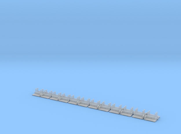 160 N-Scale Footboards in Clear Ultra Fine Detail Plastic