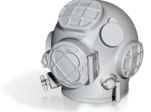 Miniature Diving Helmet in Clear Ultra Fine Detail Plastic