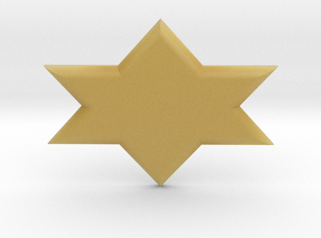 Star of David in Tan Fine Detail Plastic