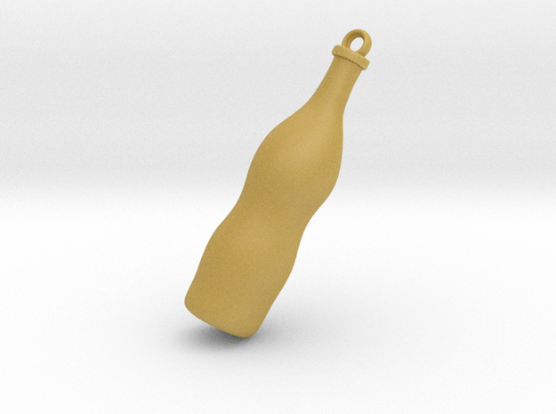 Mini Bottle in Tan Fine Detail Plastic