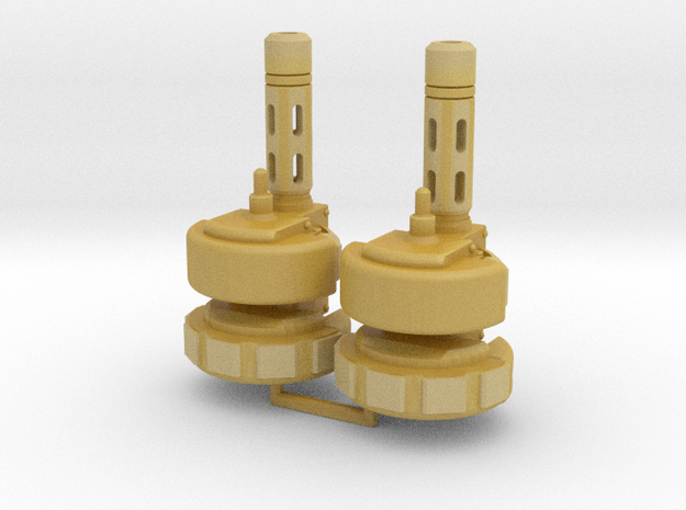 Mirrored K-Type Martian Robot Shooty Arms V2 x2 in Tan Fine Detail Plastic