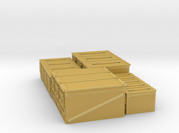 Ammo boxes in Tan Fine Detail Plastic