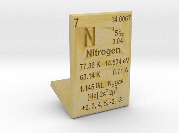 Nitrogen Element Stand in Tan Fine Detail Plastic