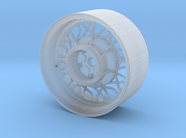Ford "Bent Spoke Kelsey" wire wheel in Clear Ultra Fine Detail Plastic