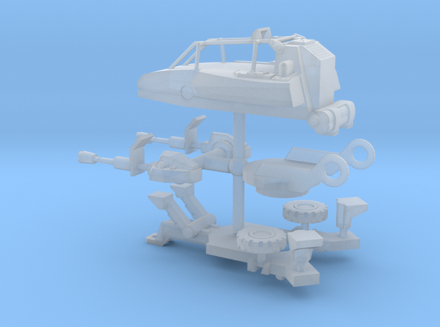 Bad Guys Anti-aircraft Gun in Clear Ultra Fine Detail Plastic