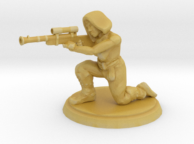 Hooded Female Sniper (28mm Scale) in Tan Fine Detail Plastic