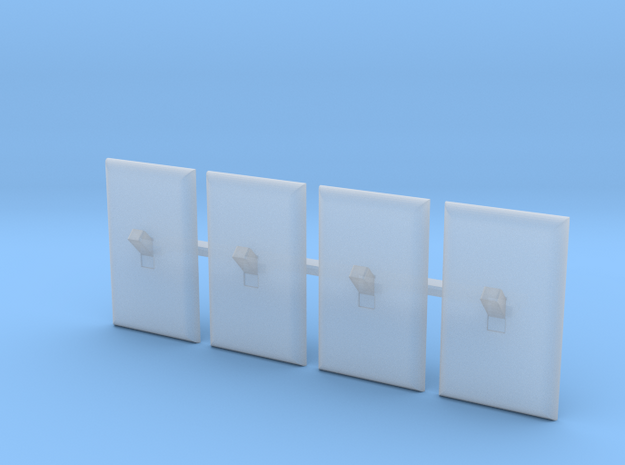 Light Switch Faces Only, 1/12 Scale in Clear Ultra Fine Detail Plastic