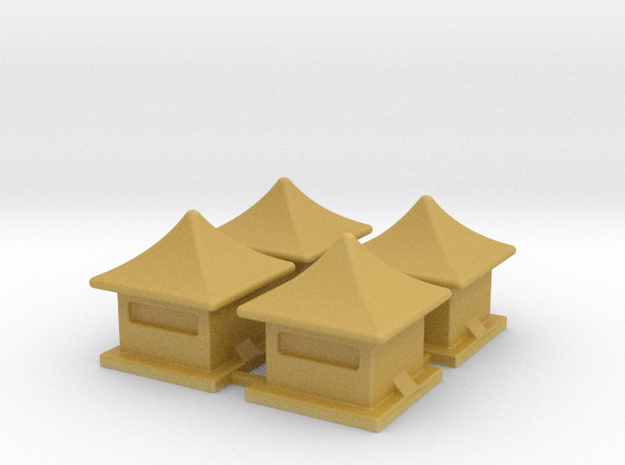 2mm / 3mm Scale China Style House in Tan Fine Detail Plastic