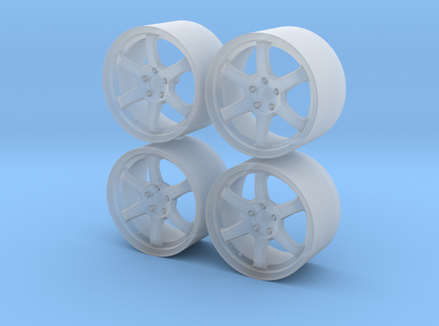 1/24 - 18'' RAYS Volk TE37SL, model wheel (male) in Clear Ultra Fine Detail Plastic