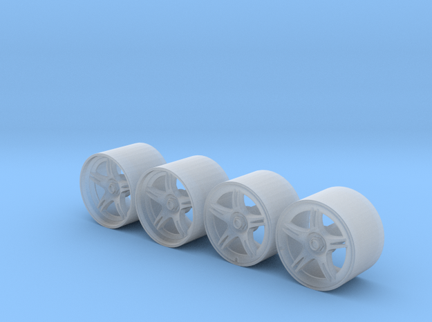 R390 Road Wheels in Clear Ultra Fine Detail Plastic