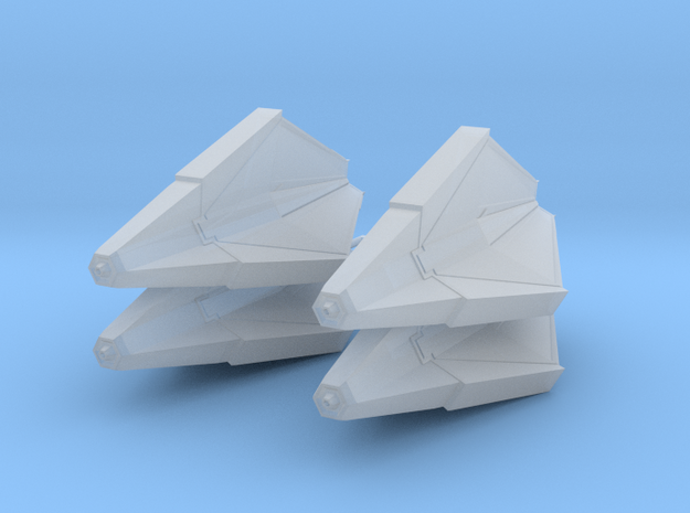 Tholian Light Cruiser (2) in Clear Ultra Fine Detail Plastic