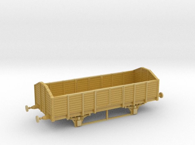 H0 scale Italian open wagon - unbraked version in Tan Fine Detail Plastic