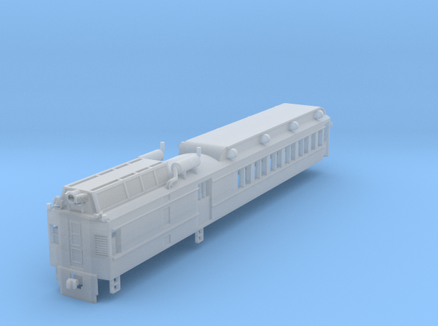 N scale B&O Doodlebug, Body only in Clear Ultra Fine Detail Plastic