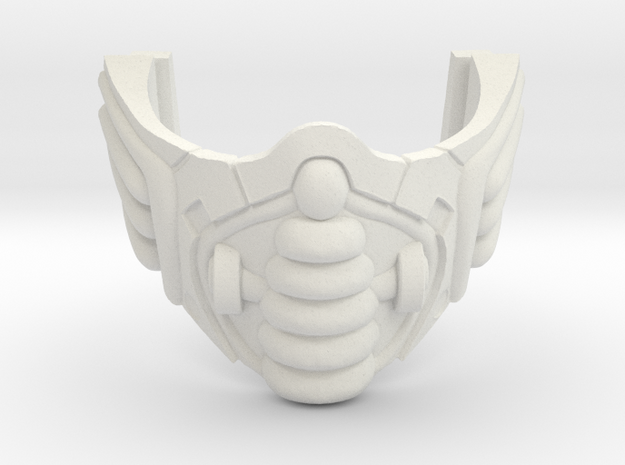 Man-at-arms head Face shield accessory Masterverse in White Natural Versatile Plastic