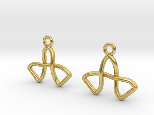 Two bells knot in Polished Brass