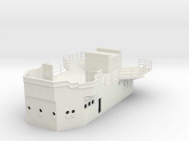 1/100 DKM Admiral Scheer Structure Fore Deck1 in White Natural Versatile Plastic