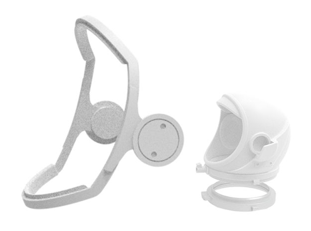 Gemini Helmet Visor Frame 1/6 in White Natural Versatile Plastic