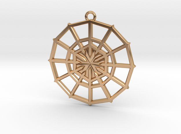 Rejection Emblem 02 Medallion (Sacred Geometry) in Polished Bronze