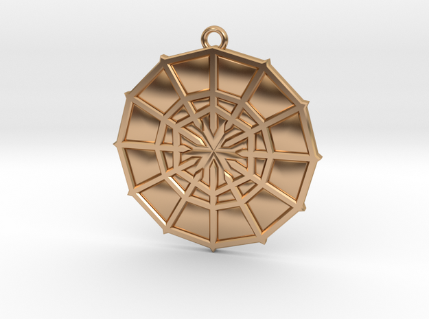 Rejection Emblem 04 Medallion (Sacred Geometry) in Polished Bronze