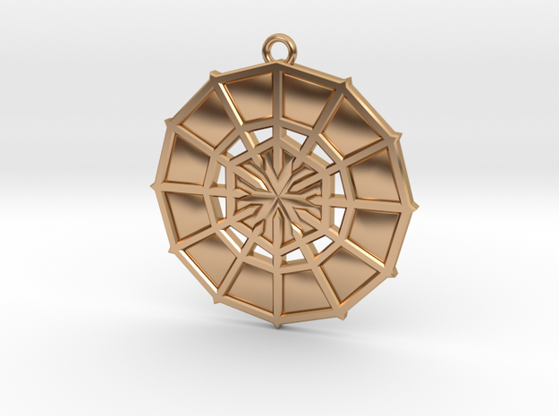 Rejection Emblem 06 Medallion (Sacred Geometry) in Polished Bronze