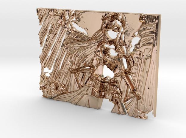Athena goddess of War Death of No Deity 3D Print in 14k Rose Gold