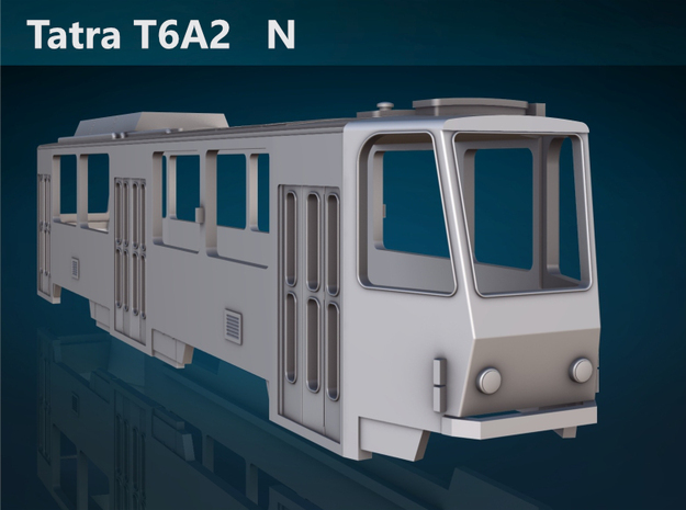 Tatra T6A2 N [body] in Gray Fine Detail Plastic