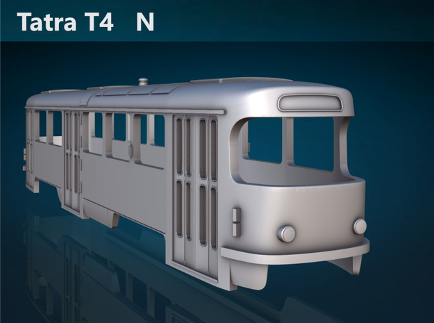 Tatra T4 N [body] in Tan Fine Detail Plastic