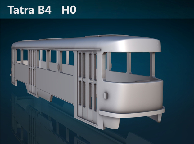 Tatra B4 H0 [body] in Tan Fine Detail Plastic