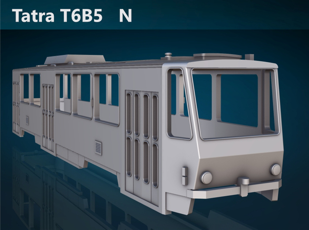 Tatra T6B5 N [body] in Tan Fine Detail Plastic