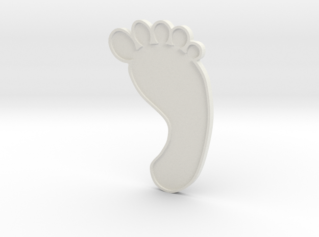 Barefoot Pendant in White Natural Versatile Plastic