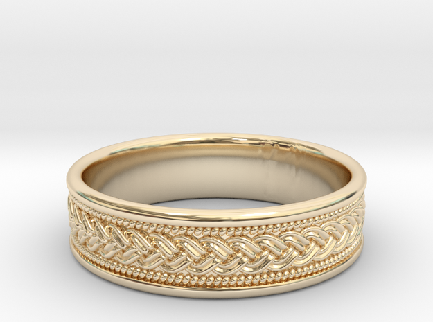 Fountain Ring Custom size 9 in 14K Yellow Gold