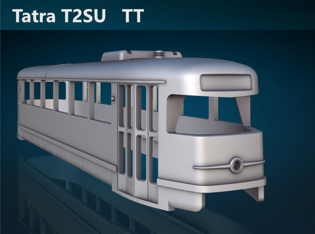 Tatra T2SU TT [body] in Gray Fine Detail Plastic