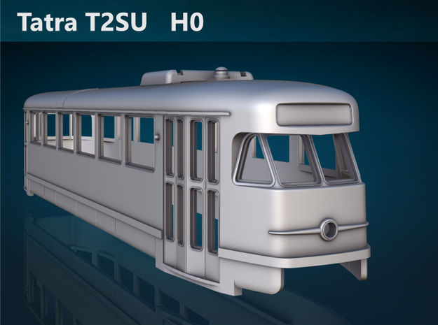Tatra T2SU H0 [body] in Gray Fine Detail Plastic