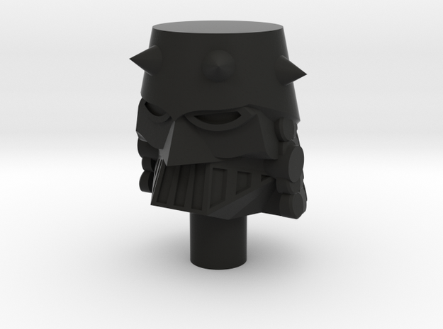 Karza Head for 4 inch Force Commander in Black Natural Versatile Plastic