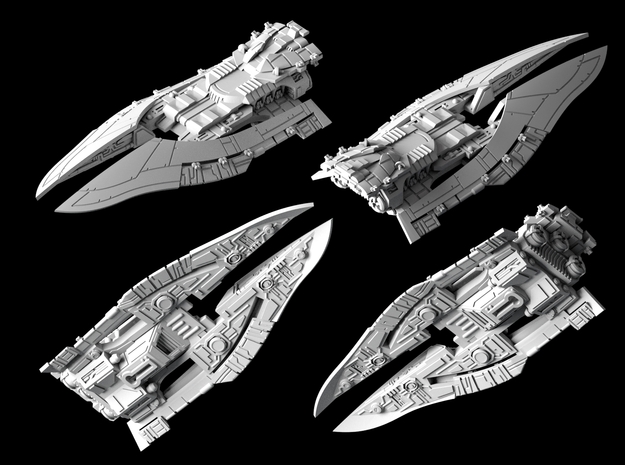 (Armada) Sabaoth Destroyer (Large Version) in White Natural Versatile Plastic