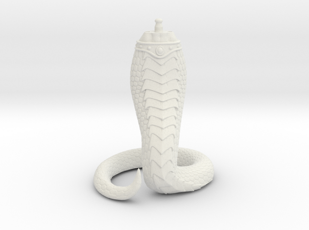 Female Snake Tail (Wide) (Hero) O in White Natural Versatile Plastic