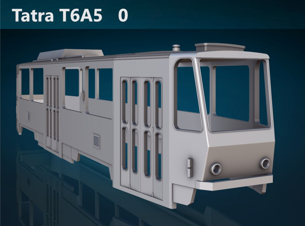 Tatra T6A5 0 Scale [body] in White Natural Versatile Plastic: 1:48