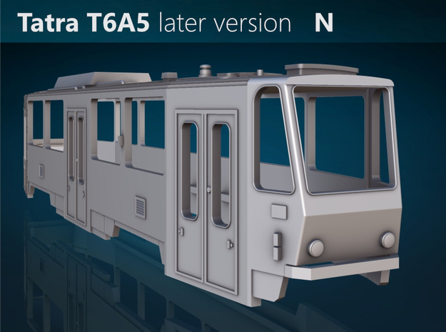 Tatra T6A5 Sliding door N [body] in Tan Fine Detail Plastic