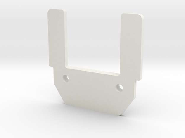 DF01-Top Force-Rear Chassis Plate Adaptor J11 in White Natural Versatile Plastic