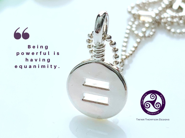 Equanimity Charm in Polished Silver