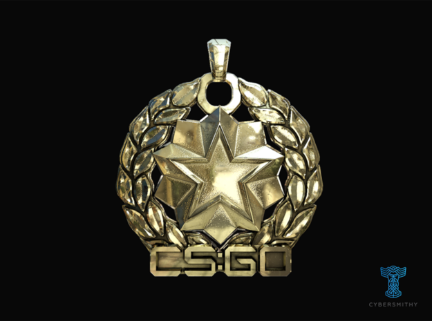 CS:GO - Distinguished Master Guardian Pendant in Polished Brass