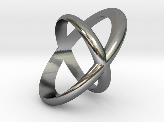 Cross Ring  in Polished Silver