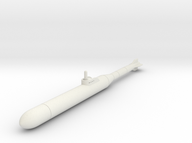 1/144 Japanese torpedo Kaiten-1 (Rocket powered) in White Natural Versatile Plastic