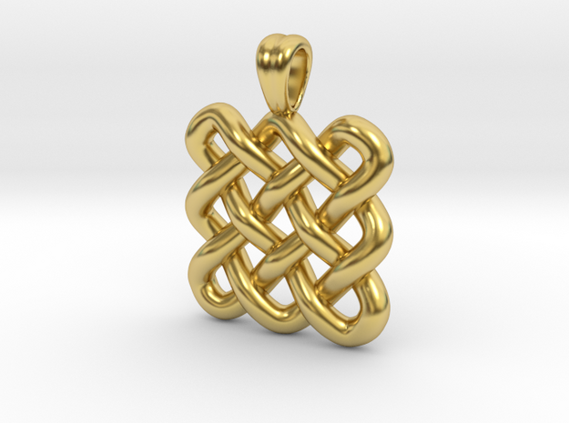 Square knot in Polished Brass