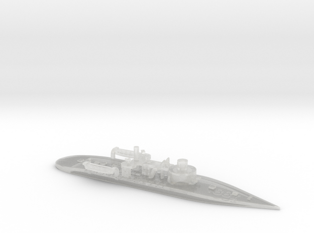 1/1250th scale SMS Leitha (1887) in Clear Ultra Fine Detail Plastic
