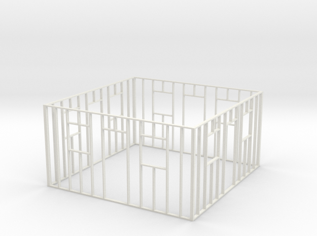 1/35 Scale 16x16 Tent Frame in White Natural Versatile Plastic