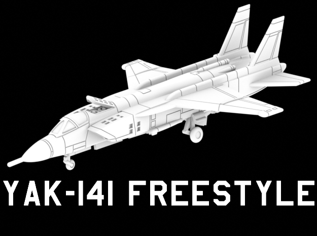Yak-141 Freestyle (Vertical) in White Natural Versatile Plastic: 1:220 - Z